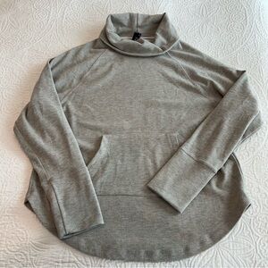 bobi Light Gray Funnel Neck Pullover Sweater Large GUC